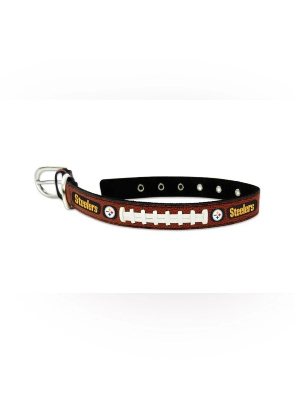 NFL Pittsburgh Steelers Football Leather Pet Collar - Size Small (NWT)